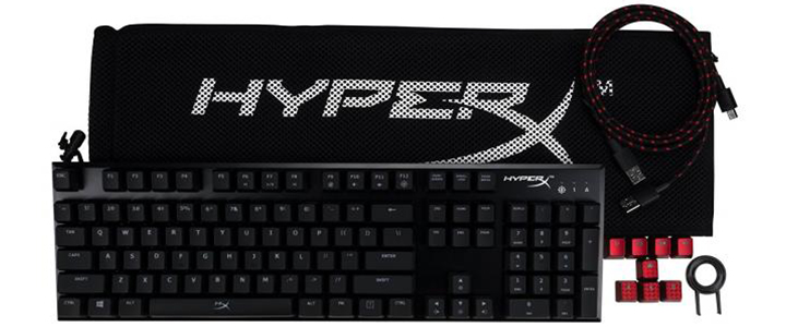 Геймърскa механична клавиатура KINGSTON HyperX Alloy Cherry MX, Сини суичове, English (US) Layout, HX-KB1BL1-NA/A2