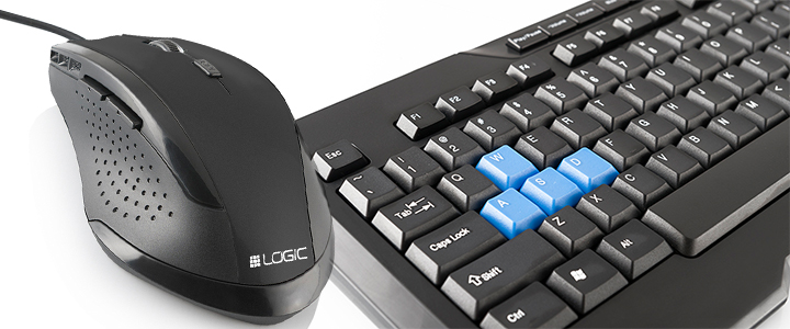 Комплект клавиатура и мишка Logic LKM-200, Черни, MDC00040