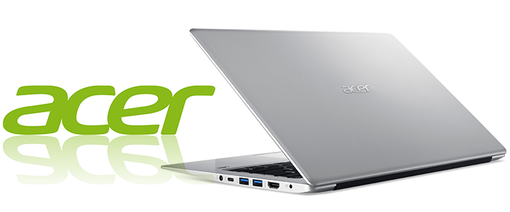 Лаптоп Acer Aspire Swift 1 Ultrabook, Intel Pentium N4200 Quad-Core (2.50GHz, 2MB), 13.3 инча, NX.GNKEX.006