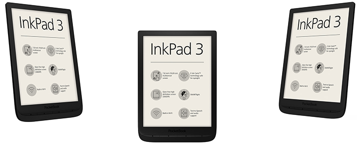 Електронен четец PocketBook InkPad 3, Черен, 7.8 инча, 300dpi, PB740-E-WW