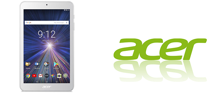 Таблет ACER ICONIA B1-870-K2QT, 8 инча, 1280 x 800, 5 MP+2 MP, 1 GB, 16 GB, Android 7.0 Nougat, Синьо+Бяло
