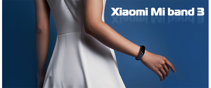 Фитнес гривна Xiaomi Mi band 3, Черен цвят, Водоустойчива до 50 метра