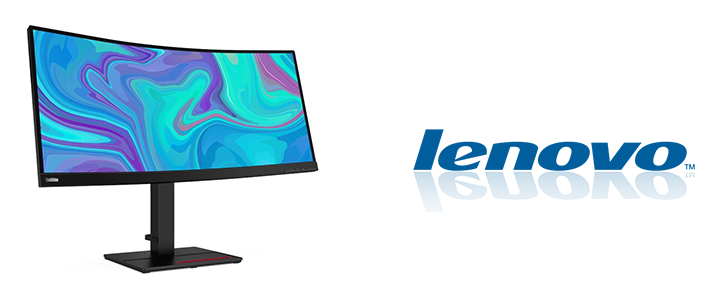 Монитор Lenovo ThinkVision T34w-20 WQHD, Vertical Alignment, Curved, 21:9, 3440x1440, 17 ms, HDMI, DP, USB Type-C Gen1, 61F3GAT1EU