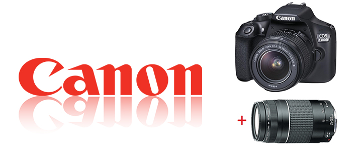 Огледално-рефлексен фотоапарат Canon EOS 1300D TRAVEL KIT (EF-s 18-55 mm DC III + EF 75-300 mm f/4.0-5.6 III), AC1160C053AA
