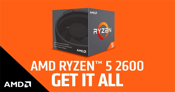 Процесор AMD Ryzen 5 2600, AM4, 6-Core 3.4 GHZ (3.9 GHZ Turbo), 19MB кеш, Wraith Stealth Cooler, YD2600BBAFBOX