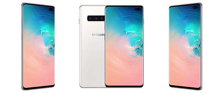 Смартфон Samsung Galaxy S10+ (SM-G975F), 6.4 инча (3040x1440), Dual SIM, LTE, 8GB/128GB памет, Cortex-A75, Cortex-A55, бял, SM-G975FZWDBGL