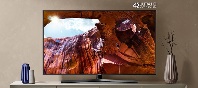 Телевизор Samsung 55RU7402, 55 инча 4K UHD (3840 x 2160), LED, Bixby, 1900 PQI, DVB-T2CS2, UE55RU7402UXXH