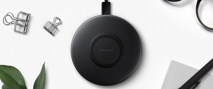 Зарядно устройство за безжично зареждане Samsung Wireless Charger Pad Slim, черен, EP-P1100BBEGWW