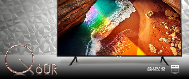 Телевизор Samsung 55Q60R, 55 инча QLED (3840 x 2160) 4k, 3000 PQI, HDR 10+, Dolby Digital Plus, DVB-T2CS2 x 2, 4xHDMI, 2xUSB, Wireless, QE55Q60RATXXH
