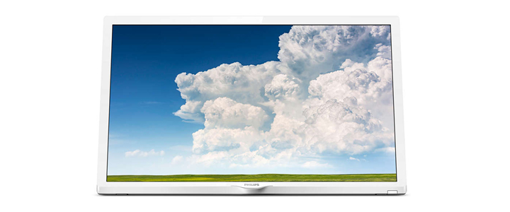 Телевизор Philips 24 инча HD LED TV, DVB-T/T2/T2-HD/C/S/S2, индекс на качеството на образа 200, Pixel Plus HD, бял, 24PHS4354/12