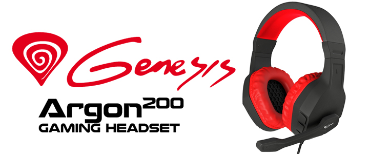 Слушалки с микрофон Genesis Gaming Headset Argon 200 Red Stereo, NSG-0900