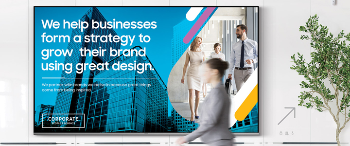 Широкоформатен дисплей Samsung LFD QE82N, 82 инча (3840x2160, 4K UHD), New Edge, 6ms, 5000:1, DVI-D, HDMI, RS232C, LH82QENELGC/EN