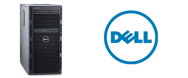 Сървър Dell PowerEdge T130, Intel Xeon E3-1220v6 (3.0GHz, 8M), 8 GB 2400 UDIMM, 2 x 1 TB SATA, PERC H330 RAID Controller, DVD/RW, #DELL02372