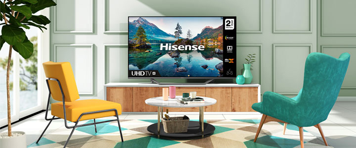 Телевизор Hisense A7500F, 65 инча 4K Ultra HD (3840x2160), LED, 4K HDR, DTS Virtual:X, Dolby Audio, DVB-T2/C/S2, Grey, 65A7500F
