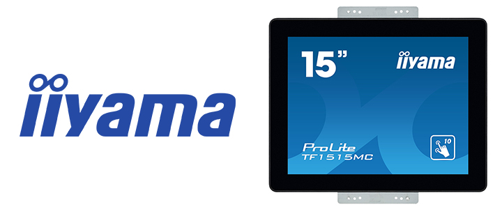 Тъч монитор IIYAMA TF1515MC-B2, 15 Инча, 1024 x 768, TN, 350 cd/m2, 800 :1, 8 ms, Anti-fingerprint coating,  VGA, HDMI, DP, Черен, tech-15088
