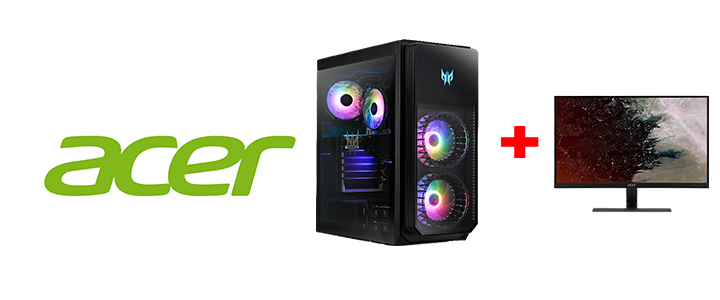 Настолен компютър Acer Predator PO5-640, Core i5-12400, 27 инча FHD, 16 GB DDR5, 512 GB SSD, GeForce RTX 3070, No OS, Черен, DG.E2UEX.00Q_UM.HR0EE.005