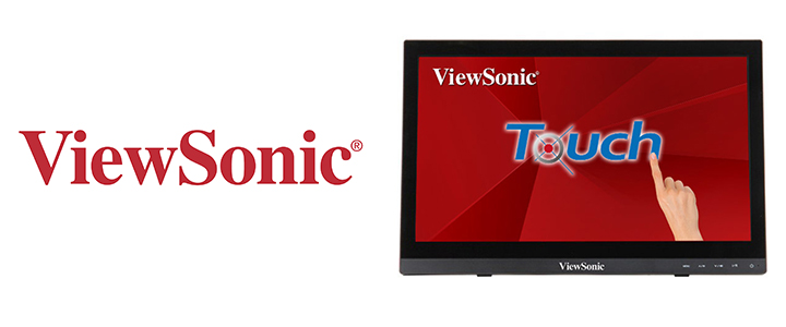 Монитор VIEWSONIC TD1630-3, 15.6 Инча (1366 x 768), 16:9, TN, 12 ms, HDMI, VGA, LED Подсветка, Capacitive multi touch, Черен, 14122