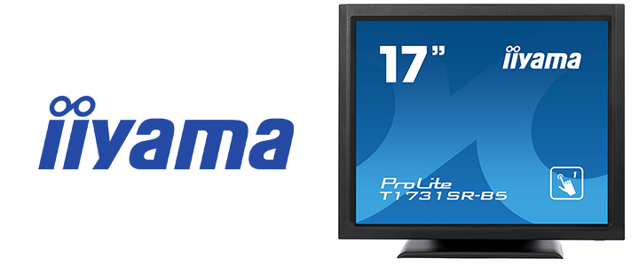 Тъч монитор IIYAMA T1731SR-B5, 17 Инча TN LED, 1280 x 1024, 5:4, Resistive, Single touch, 200 cd/m2, 5 ms, USB, HDMI, DP, VGA, Черен, tech-13899