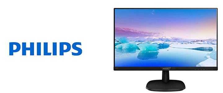 Монитор PHILIPS 273V7QDAB, 27 инча FHD, 1920 x 1080, IPS, 16:9, 250 cd/m2, 5 ms, 60 Hz, 1 000:1, VGA, DVI-D, HDMI, Черен, 273V7QDAB/00