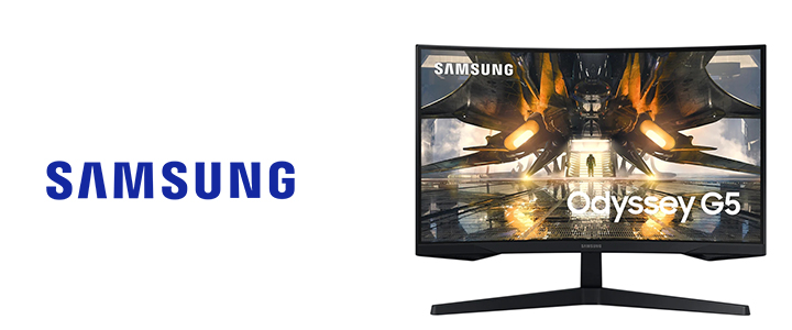 Монитор Samsung 27AG550A Curved Odyssey G55A, 27 инча VA, 2560 x 1440, 165 Hz, 1 ms, 300 cd/m2, 2500:1, AMD FreeSync, DP, HDMI, Черен, LS27AG550EPXEN