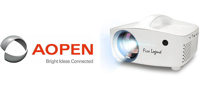 Мултимедиен проектор AOPEN QF13, LCD, 1080p (1920x1080), 6000 LED Lm, 1 000:1, HDMI, USB (Type A, Type C), MicroSD, Audio out, WiFi, Бял, MR.JWD11.001