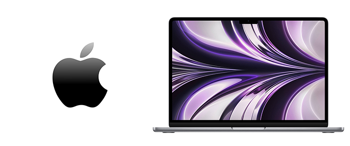 Лаптоп Apple MacBook Air, 13.6 инча (2560 x 1664), Apple M2, 8 GB LPDDR4X, 256 GB SSD, 8-Core GPU, macOS, Сив, MLXW3ZE/A