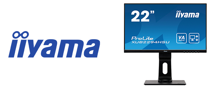 Монитор IIYAMA XUB2294HSU-B1, 21.5 инча  VA, LED, 1920 x 1080, 250 cd/m2, 3000:1, 4 ms, Blue light reducer, VGA, HDMI, DP, USB, Черен, tech-14597