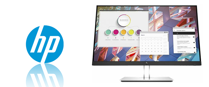 Монитор HP E-Display E24 G4 23.8 Инча, IPS, FHD, 1920 x 1080, 5 ms, 16:9, 250 cd/m2, 1000:1, 5M:1, DP, HDMI, VGA, USB, Черен / Сребрист, 9VF99A3#ABB