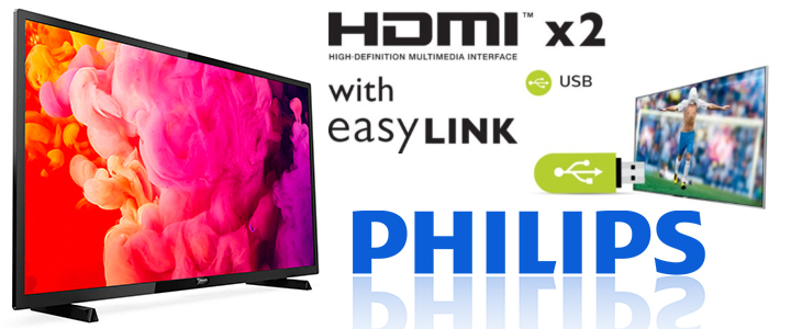 Телевизор Philips 32 инча, 80 см, 1366 x 768 Pixels, HD TV, Pixel Plus HD, Clear Sound 10W, Черен, 32PHS4503/12