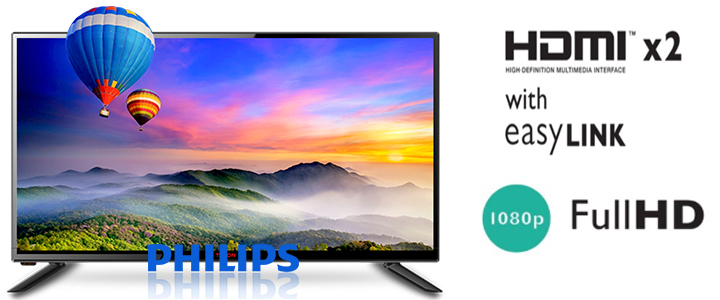 Телевизор Philips 43 инча, Full HD LED TV, Pixel Plus HD, Clear Sound 16W, 108 см, Черен, 43PFS5503/12