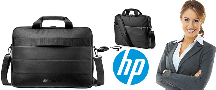Чанта за лаптоп HP, 15.6 инча, Classic Briefcase, с мишка, Черна, 1FK06AA