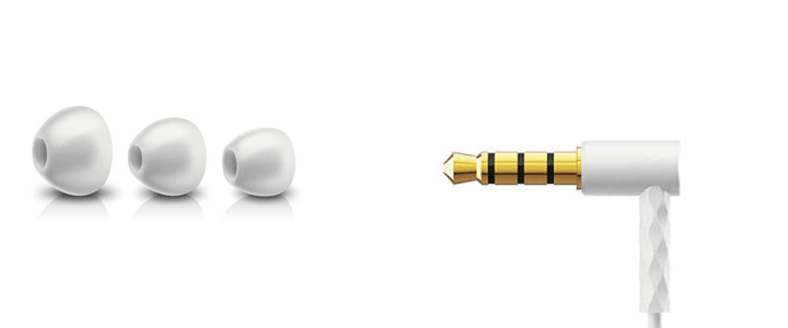 Слушалки с микрофон Philips за поставяне в ушите, Бял- Сребрист цвят, SHE8105SL