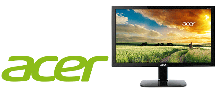 Монитор Acer KA270HBbid, 27 инча Wide IPS LED Anti-Glare, 4 ms, 100M:1 DCR, 250 cd/m2, FullHD 1920x1080, VGA, DVI, HDMI, Glossy Black, UM.HX0EE.B01