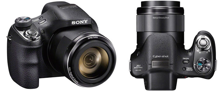 Цифров фотоапарат Sony Cyber Shot DSC-H400 Черен + Sony CP-V3 Portable power supply 3000mAh, Бял, DSCH400B.CE3_CP-V3W_PROMO