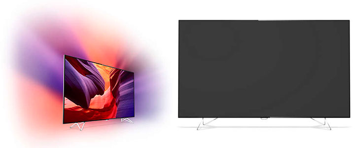 Телевизор Philips 65 инча Philips AmbiLux 4K UHD Razor Slim телевизор с Android TV с проектиране Ambilight и Pixel Precise Ultra HD, 65PUS8901/12