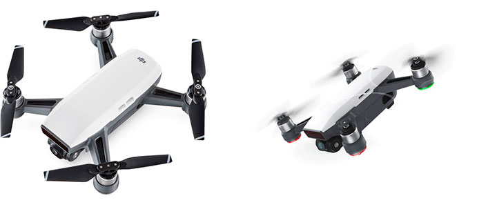 Дрон DJI Spark Fly More Combo Alpine Бял, SPARK_ WHITE_FLYMORE