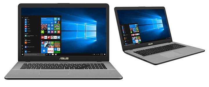 Лаптоп Asus N705UN-GC065, Intel Core i5-8250U (up to 3.4GHz, 6MB), 17.3 инча FullHD (1920x1080) LED Anti-Glare, 8192MB DDR4 2133MHz (1 slot free), 90NB0GV1-M00900