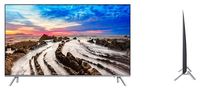 Телевизор Samsung 82 инча 82MU7002 4K Ultra HD LED TV, Smart, TIZEN, 2300 PQI, DVB-T/T2/ DVB-C/ DVB-S, WI-FI, PIP, 4xHDMI, USB, Сребрист, UE82MU7002TXXH