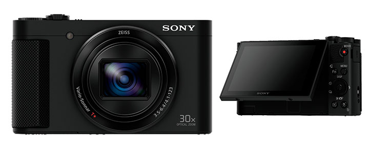 Цифров фотоапарат, Sony Cyber Shot DSC-HX90V Черен + Sony CP-V3 Portable power supply 3000mAh, Бял, DSCHX90VB.CE3_CP-V3W_PROMO