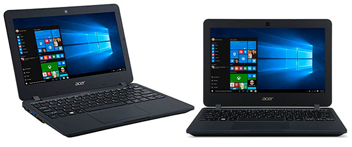 Лаптоп Acer TravelMate B117, Intel Celeron N3060 (up to 2.16 GHz, 2M Cache), 11.6' HD (1366x768) Anti-Glare, HD Cam, 4GB 1600MHz DDR3L, 64GB eMMC, NX.VCHEX.019