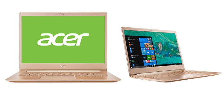 Лаптоп NB Acer Swift 5 SF514-52T-86QV/GOLD/14.0 инча IPS Full HD 1920x1080 Corning Gorill Glass/Intel Core i7-8550U/1x8GB DDRIII/256GB, NX.GU4EX.003