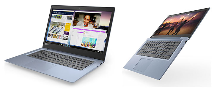 Лаптоп Lenovo IdeaPad 120s 14.0 инча, Antiglare N3350 up to 2.4GHz, 4GB DDR4, 32GB SSD, HDMI, WiFi, BT, HD cam, Denim Blue, Win 10, 81A50067BM