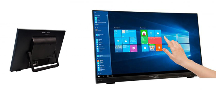 Тъч монитор HANNSPREE HT225HPB, LED, 21.5 инча, Wide, Full HD, Display Port, VGA, HDMI, Черен, HSG-MON-HT225HPB