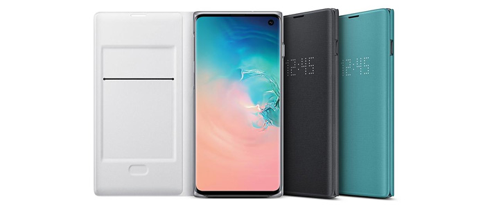 Калъф, Samsung S10 G973 LED View Cover, Черен, EF-NG973PBEGWW