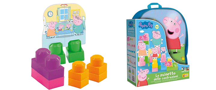 Конструктор в раница, Lisciani, PEPPA PIG, 36 части