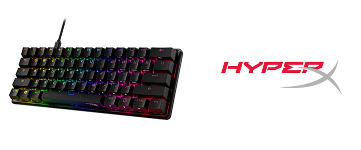 Геймърскa механична клавиатура HyperX Alloy Origins 60, HyperX Aqua суичове, Черен