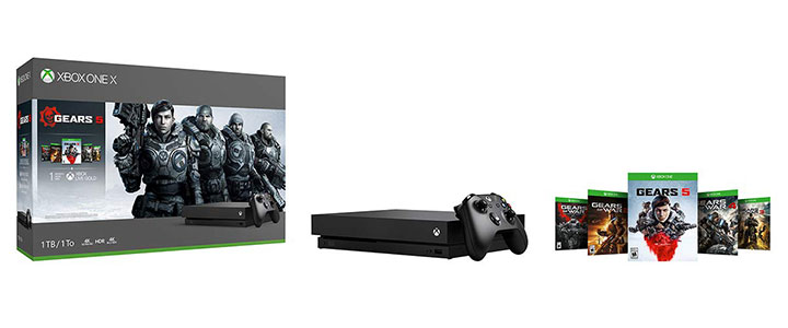 Конзола Microsoft Xbox One X 1TB + Игра Gears 5