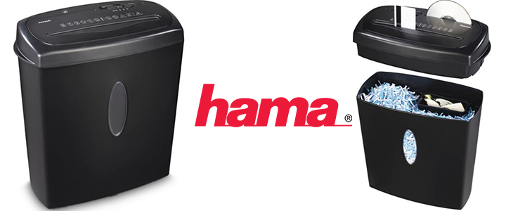 Шредер Hama Home X10CD, A4, 10 листа, CD/DVD, Черен, HAMA-50543