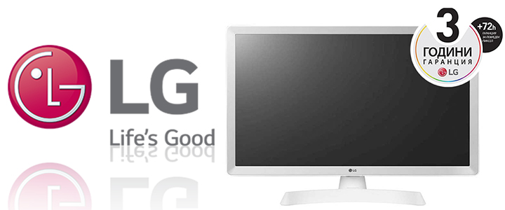 Монитор LG 28TN515S-WZ, 27.5 инча, WVA, LED non Glare, Smart webOS, TV Tuner DVB-T2/C /S2, Бял, 28TN515S-WZ