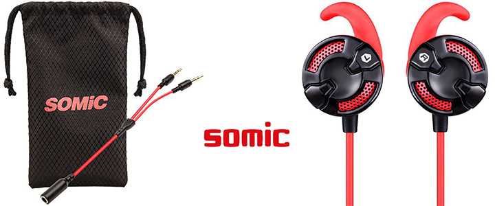 Геймърски слушалки с микрофон Somic G618-RD, Ергономичен дизайн, Черен/Червен, G618-RD_VZ
